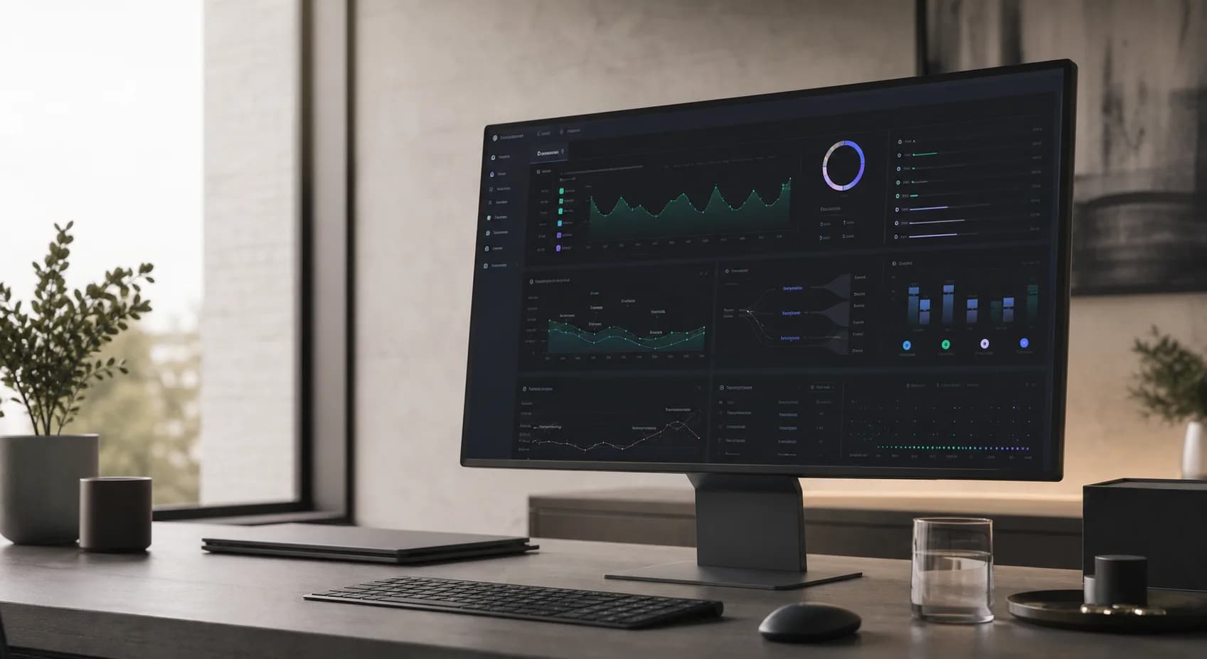 Professional AI analytics workspace